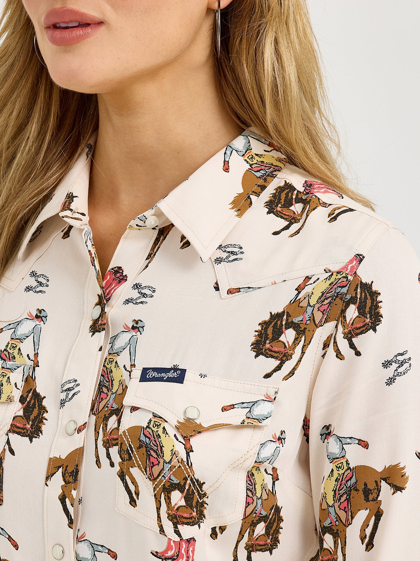 Shirt Wrangler LS Snap Retro Bronc