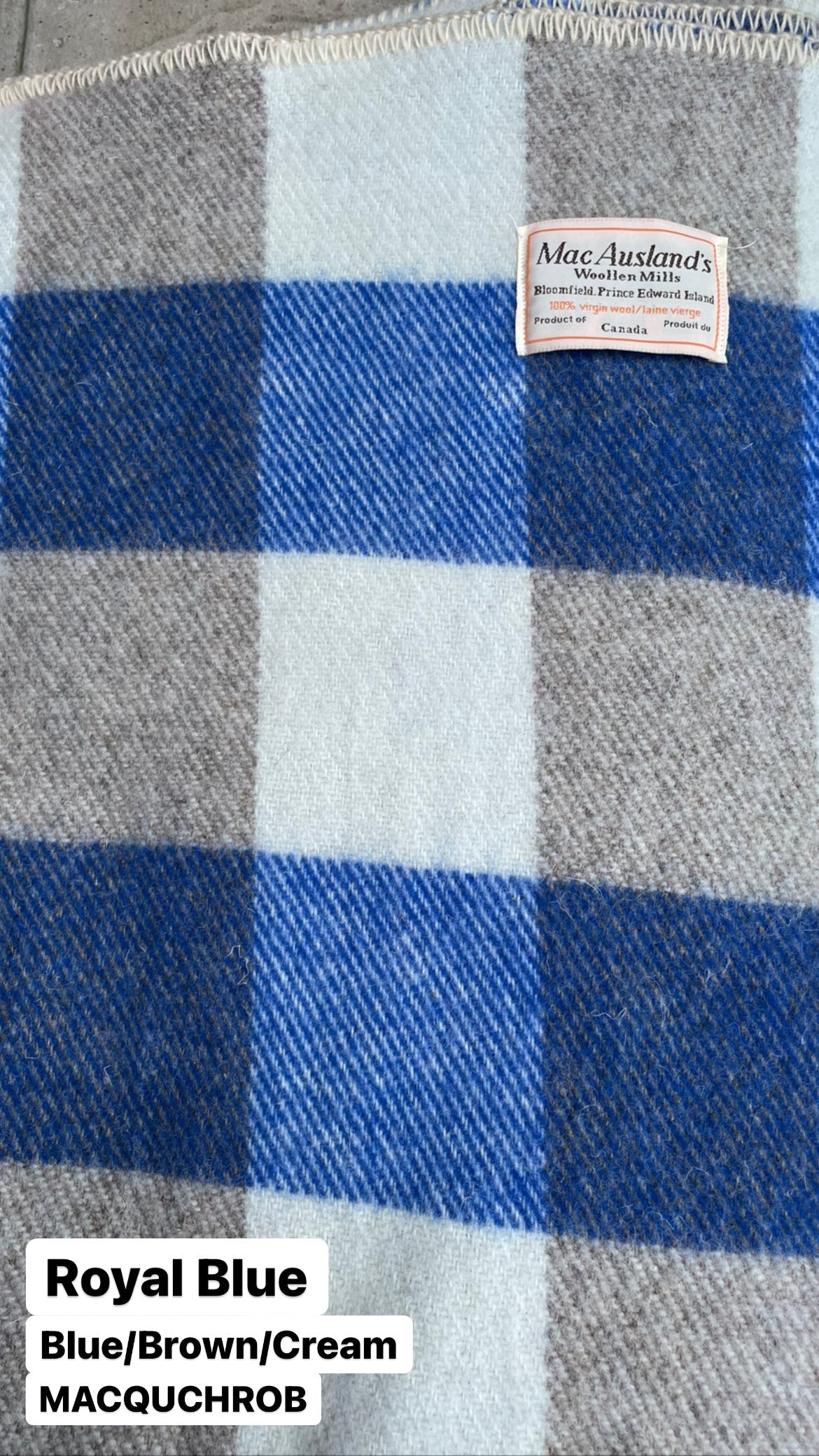 MacAusland Wool Blanket Queen Check🍁