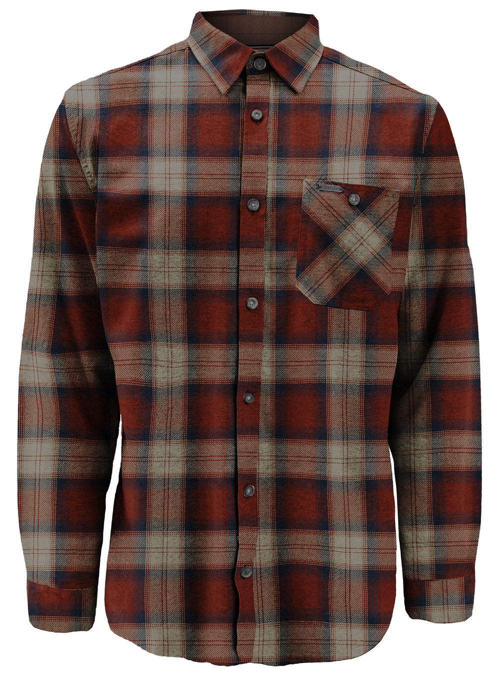 Shirt Cotton Plaid Rust - The Real Wool Shop