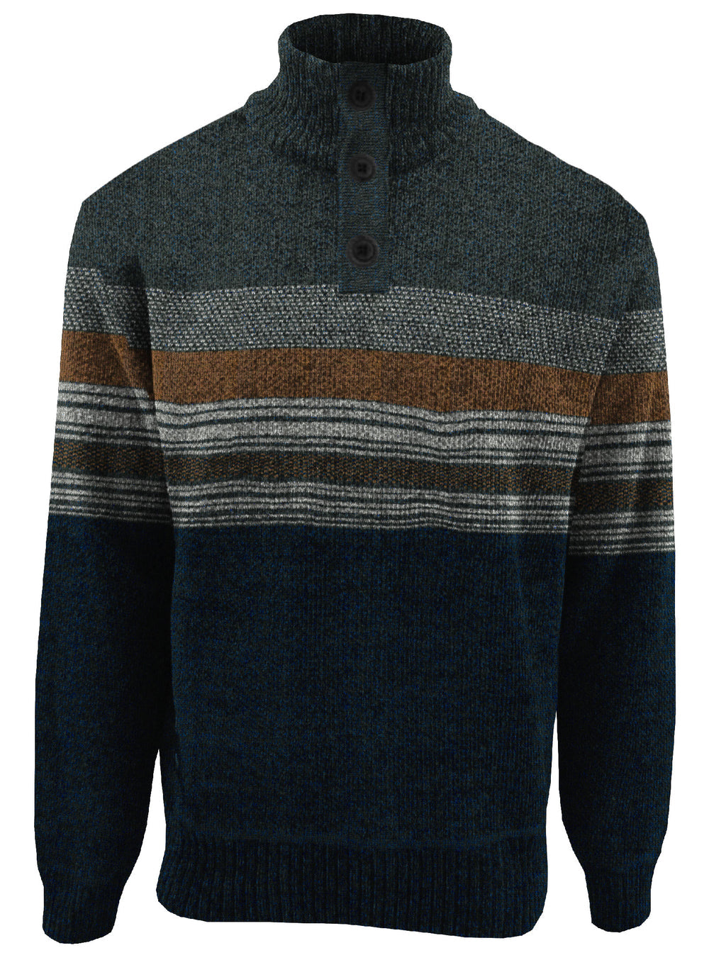 Point Zero Sweater Mock Button