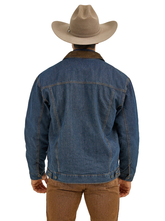 Jacket Wrangler Denim Lined Men's