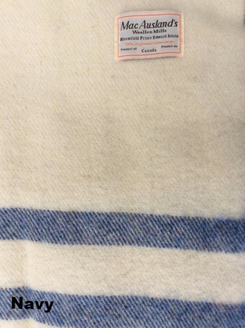 MacAusland Wool Blanket Queen Cream/Stripe🍁