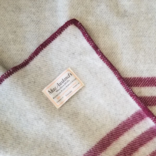 MacAusland Wool Blanket Queen Cream/Stripe🍁