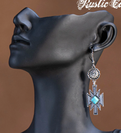 Rustic Couture Aztec Stone Earring