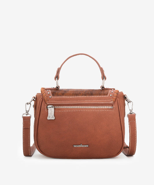Purse Trinity Ranch Saddle Cowhide