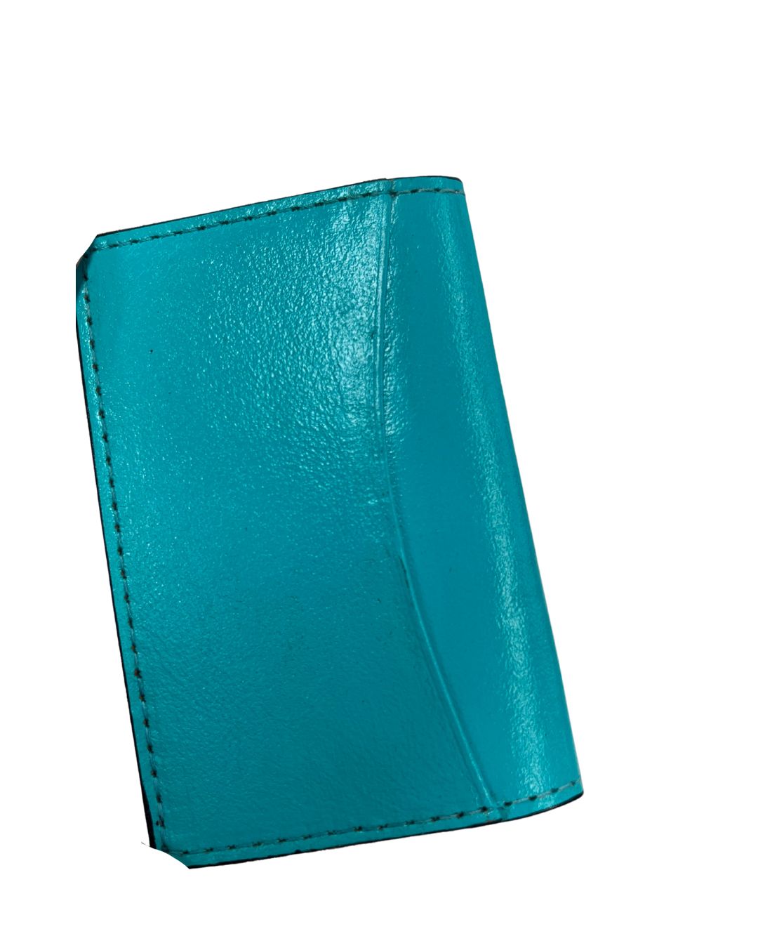 Leather Card Holder Turquoise