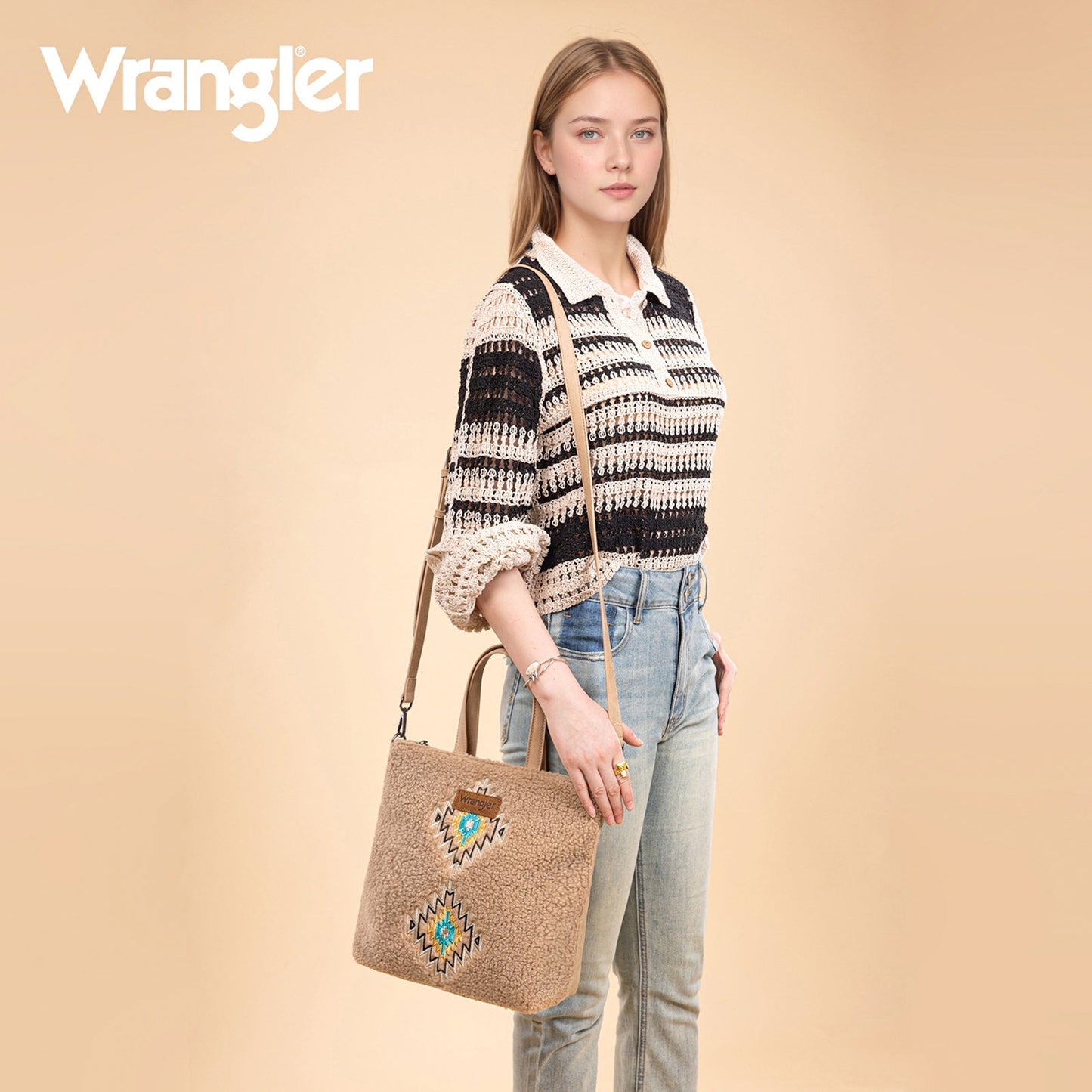 Purse WR Sherpa Aztec Tote