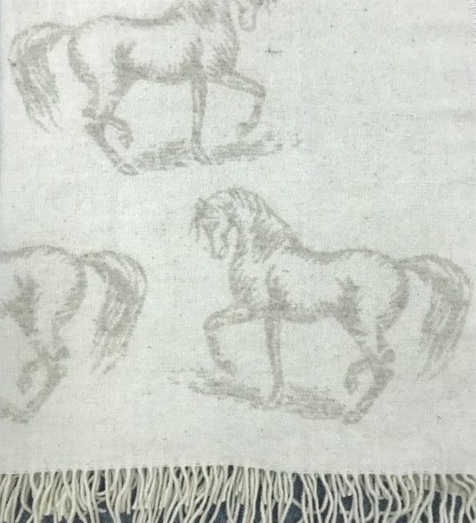 Wool Throw Horse