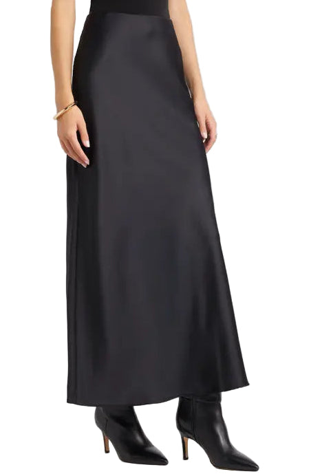 Skirt Long Satin Side Zip