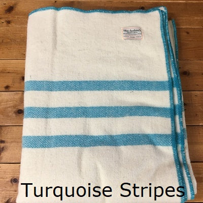 MacAusland Wool Blanket Queen Cream/Stripe🍁