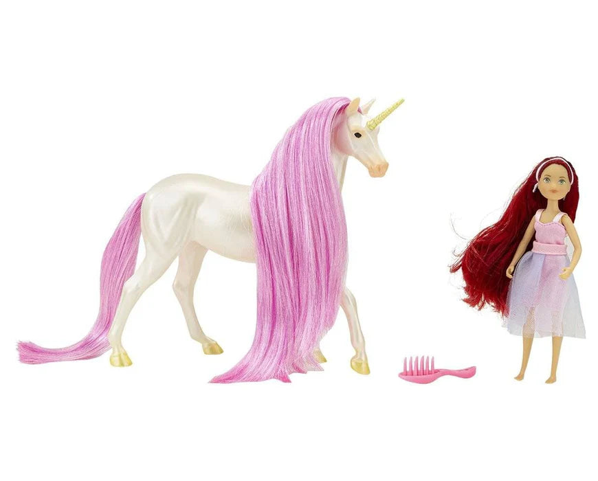 Toy Breyer Unicorn & Fantasy Rider