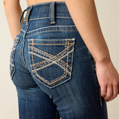 Ariat Mid Rise Stretch Entwined Festival Boot Cut Jean