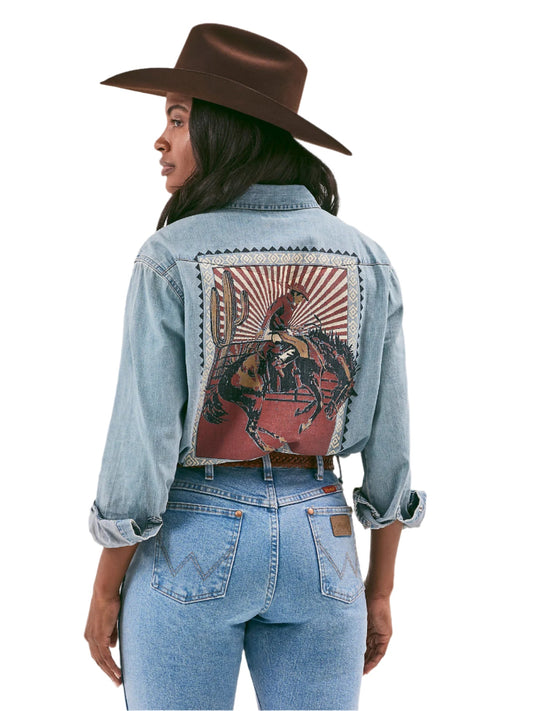 Wrangler Women's Rodeo Poster Denim Shirt