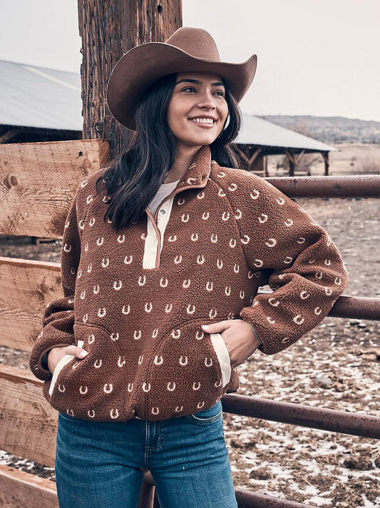 Ariat Jacket Pullover Sherpa Horseshoe