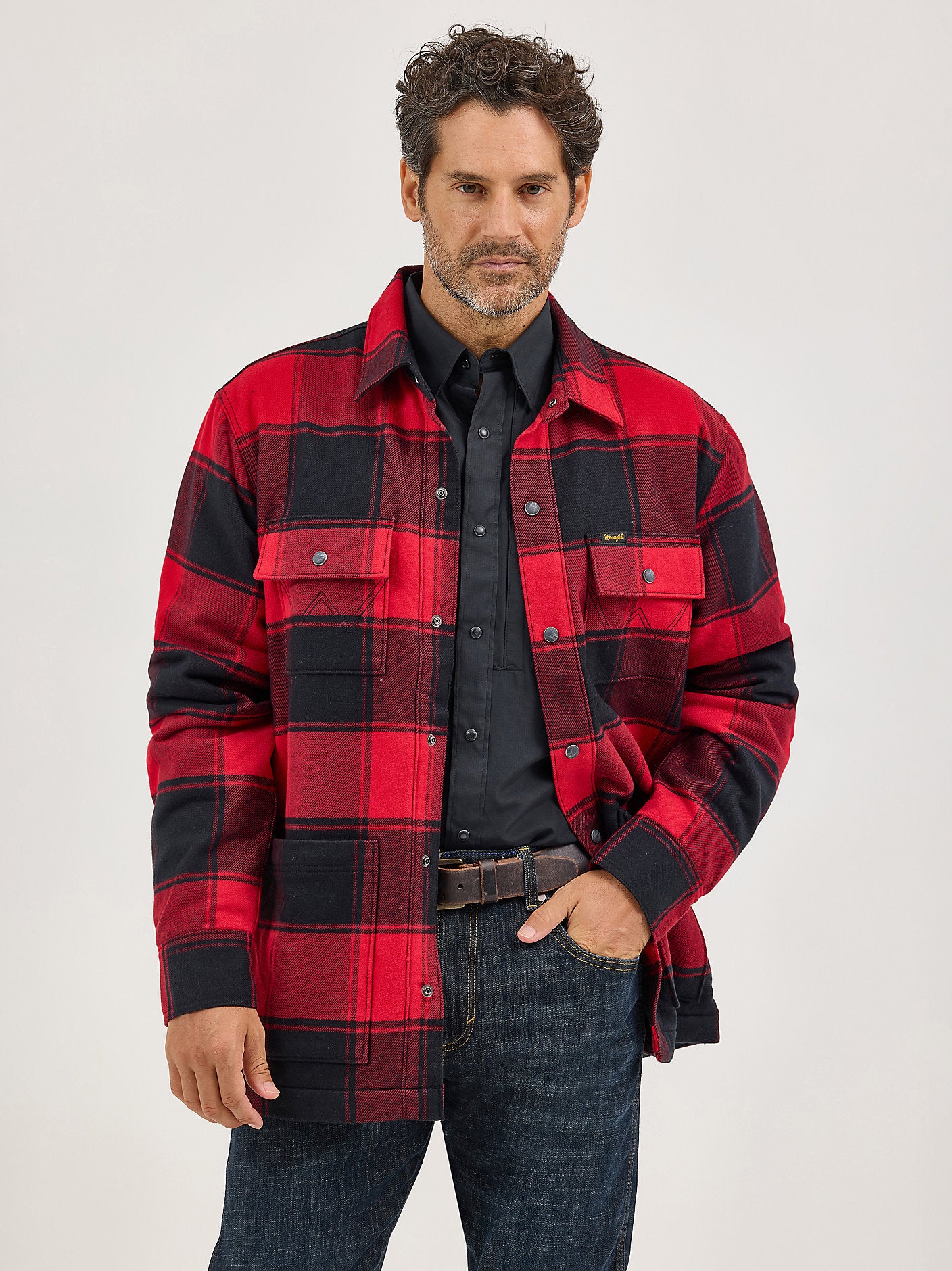 Jacket Wrangler Sherpa Lined Flannel