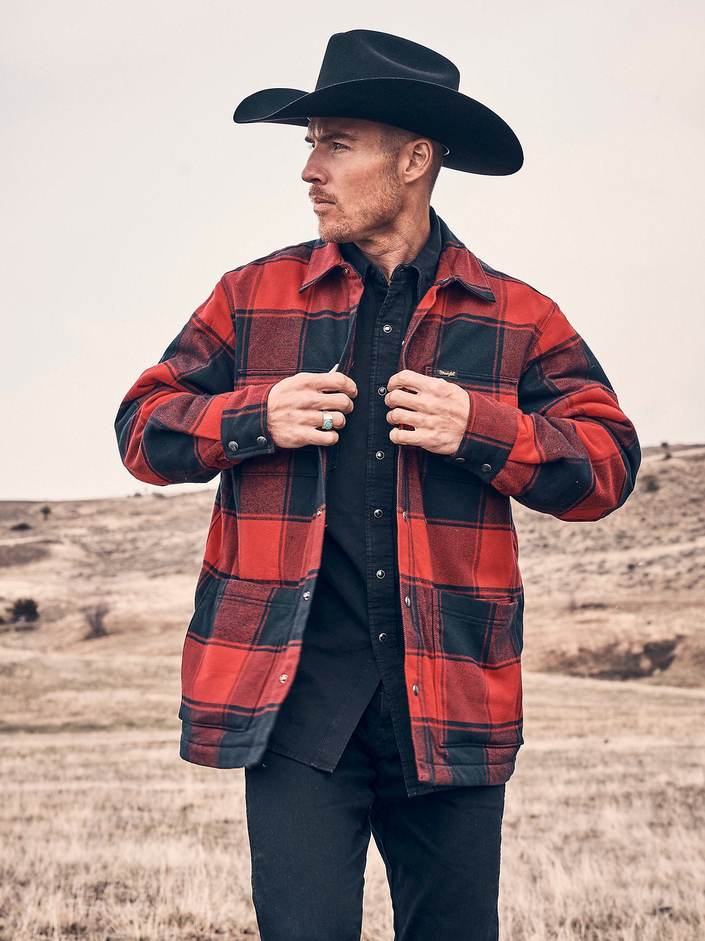 Jacket Wrangler Sherpa Lined Flannel