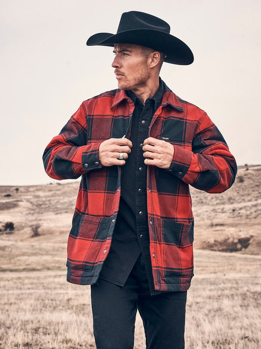 Jacket Wrangler Sherpa Lined Flannel
