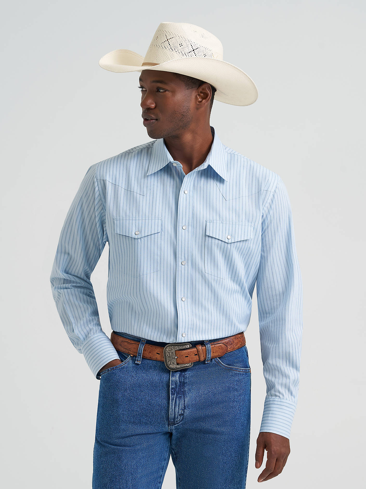 Shirt Wrangler LS Stripped Mens