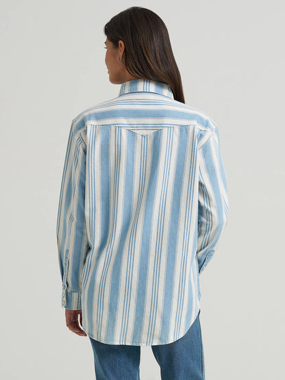 Shirt Wrangler Women's Thin Striped Retro Brushpopper