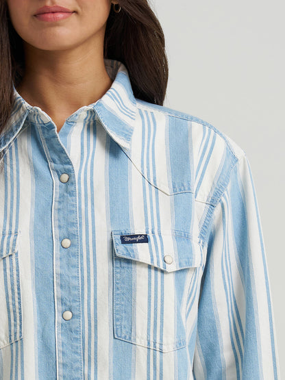 Shirt Wrangler Women's Thin Striped Retro Brushpopper