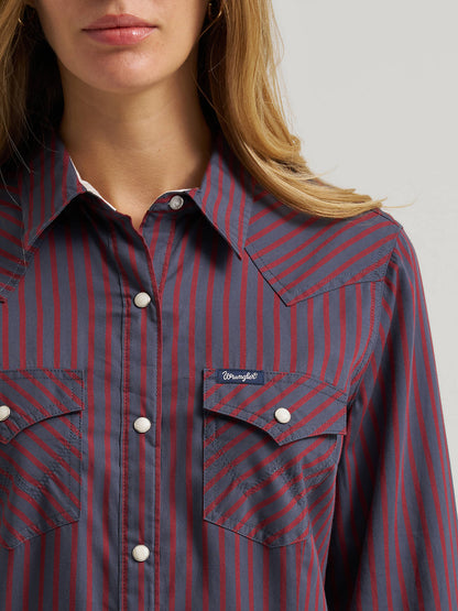 Shirt Wrangler Women's Snap Stripe