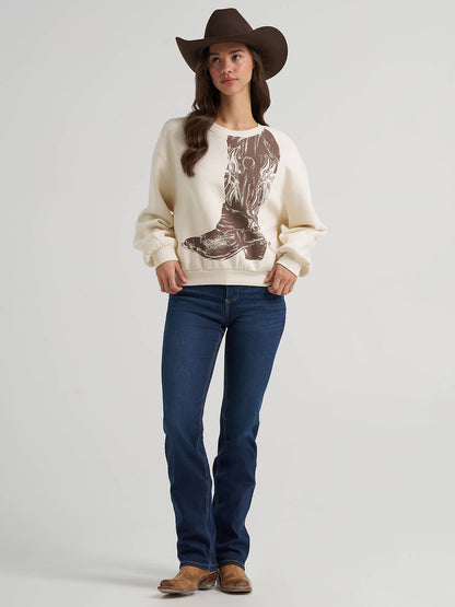 Wrangler Sweater Cowboy Boot Crop