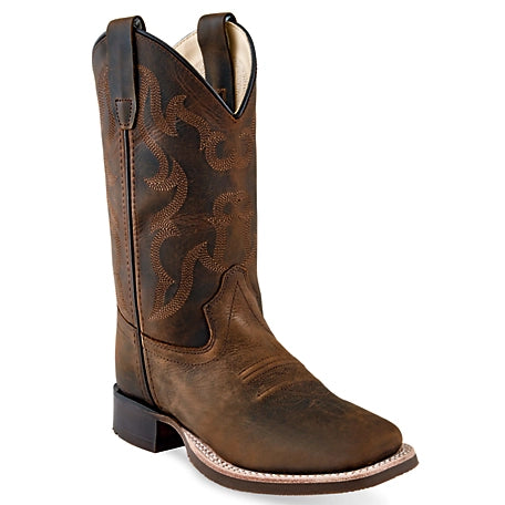 Boot Old West Wide Square Toe Youth
