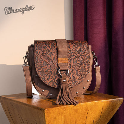 Purse Wrangler Tooled Saddle Bag