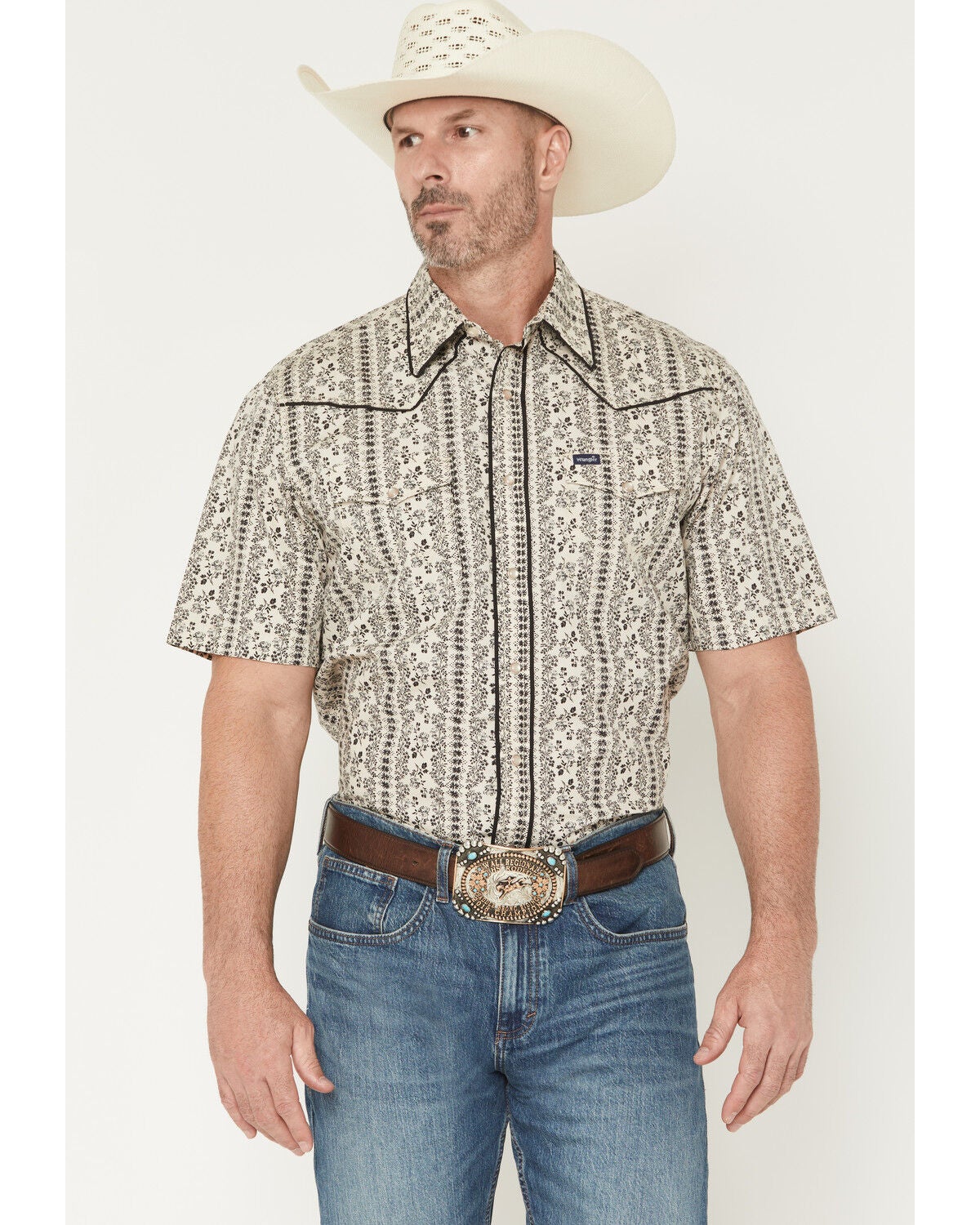 Shirt Wrangler Retro Flower Pattern
