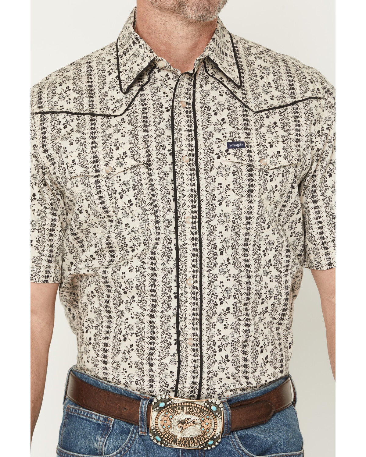 Shirt Wrangler Retro Flower Pattern
