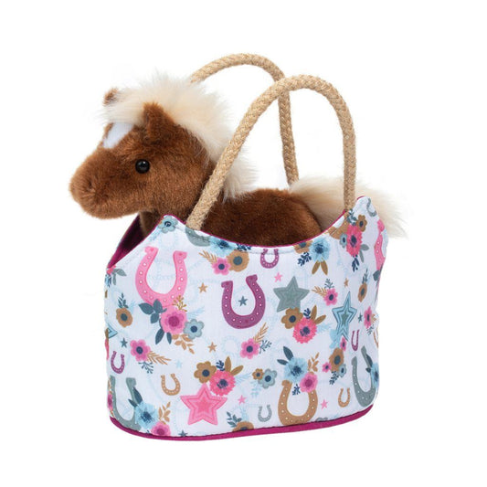 Toy Stuffy Horseshoe Purse with Horse