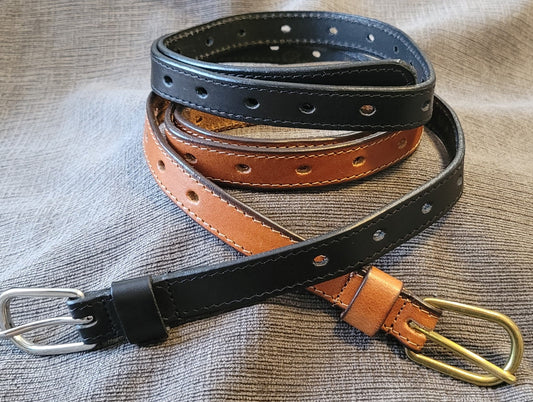 Narrow Contrast Stitch Belt🍁