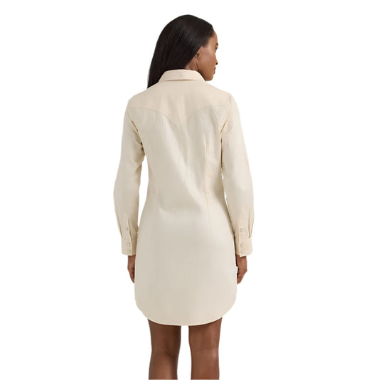Dress LS Denim Snap Embrodery