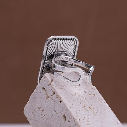 Bohemian Turquoise Cuff Ring