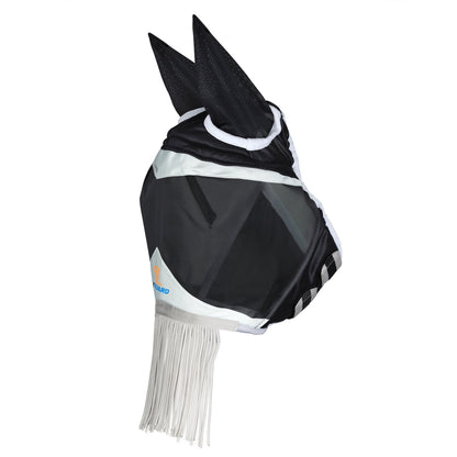 Horse Fly Mask Fine Mesh With Ears and Nose Fringe