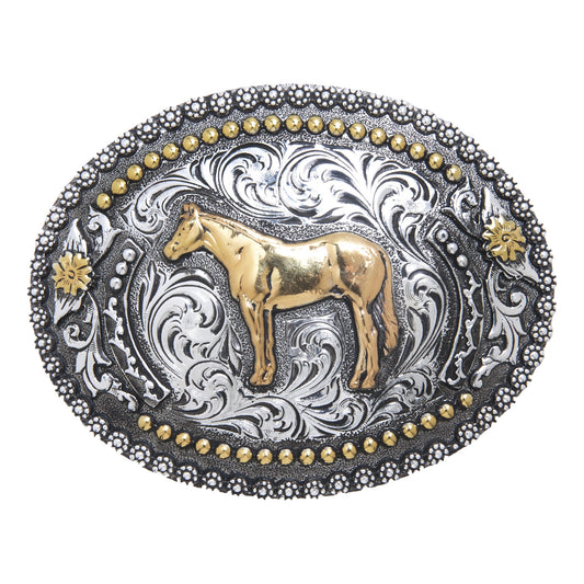 Buckle Standing Horse Oval