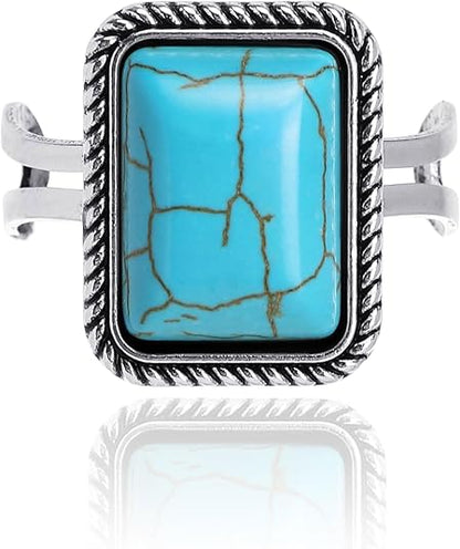 Bohemian Turquoise Cuff Ring