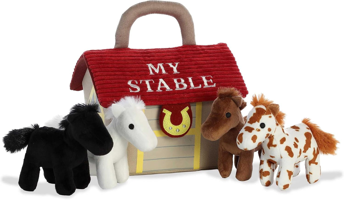 Toy Horse Stables Plush Set