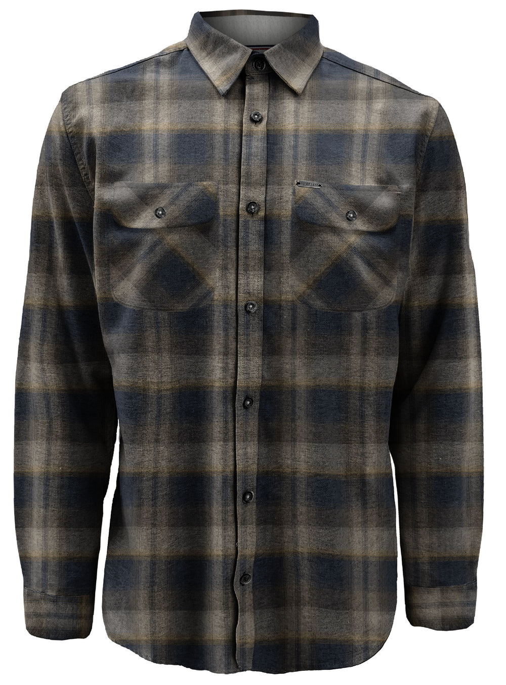 Shirt Cotton Plaid Navy - The Real Wool Shop