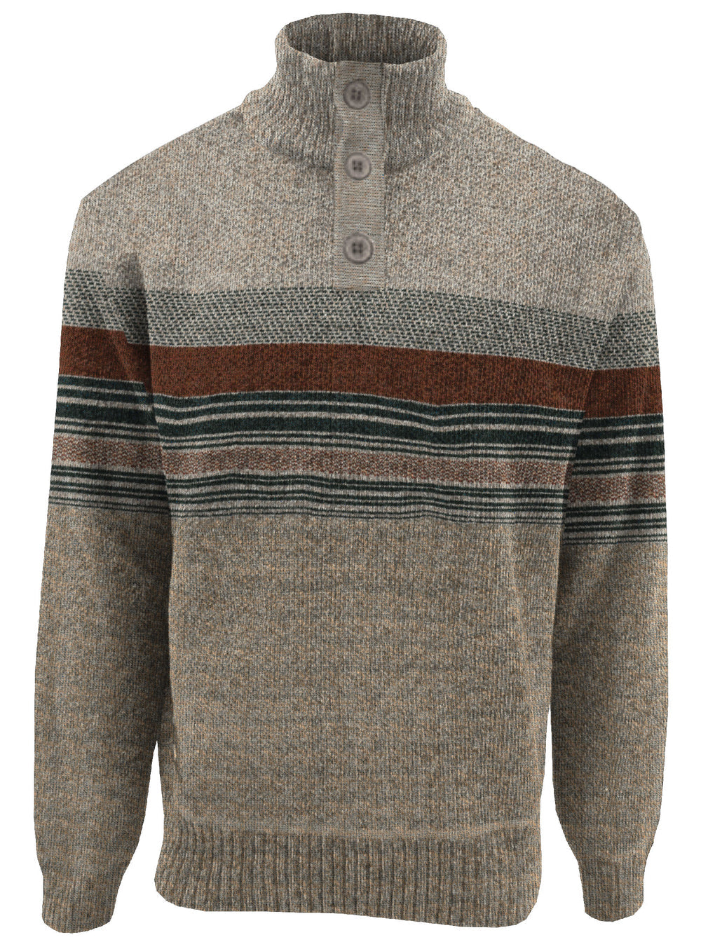 Point Zero Sweater Mock Button