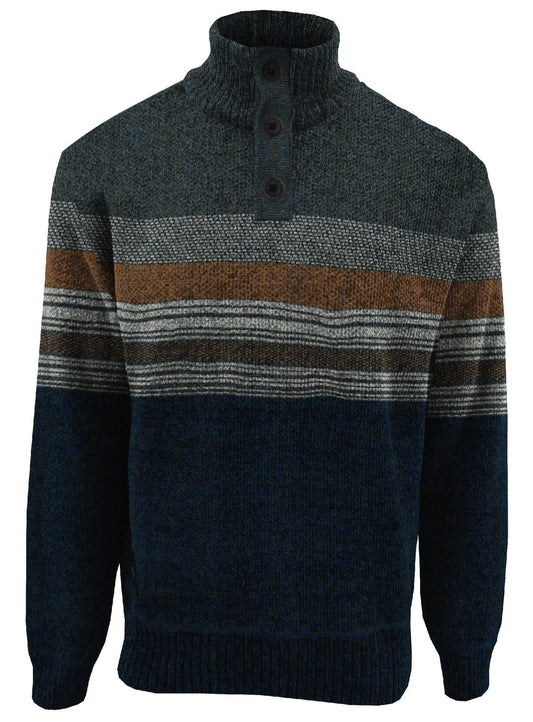 Point Zero Sweater Mock Button