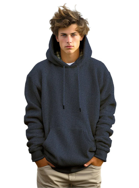 Point Zero Sweater Hood Melange Plaid