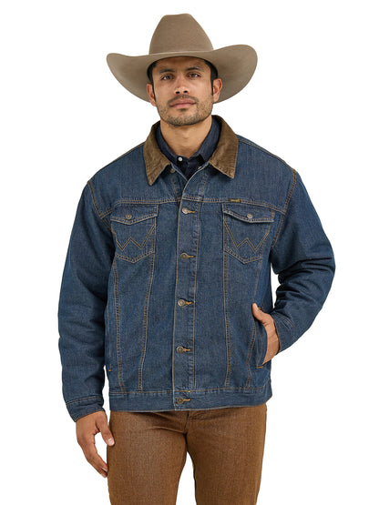 Jacket Wrangler Denim Lined Men's
