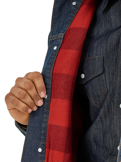 Jacket Wrangler Denim Lined Men's
