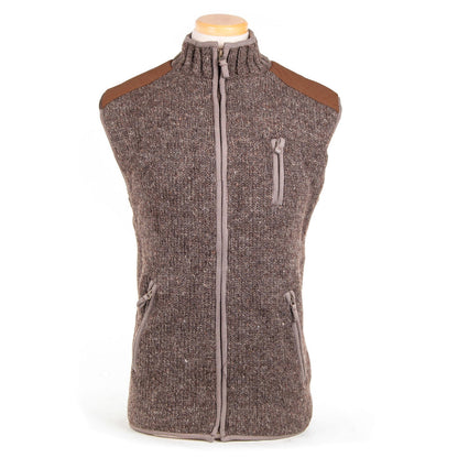 Vest Mens Wool Knit Zip