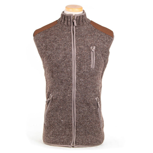 Vest Mens Wool Knit Zip