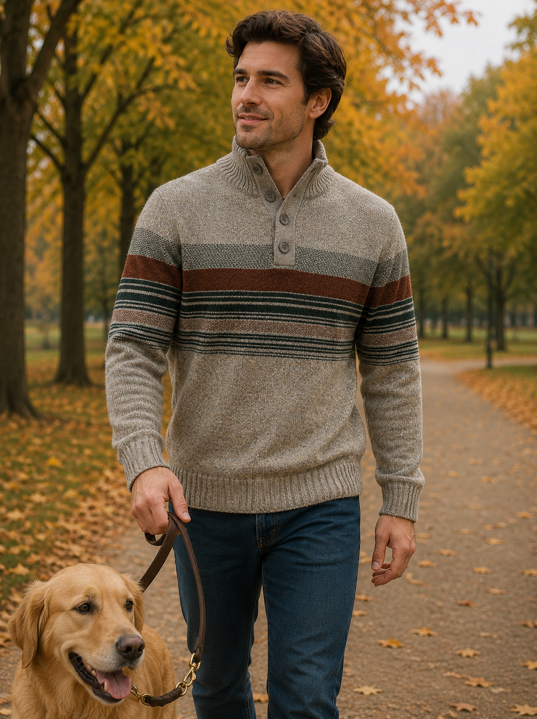 Point Zero Sweater Mock Button
