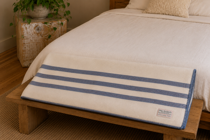 MacAusland Wool Blanket Queen Cream/Stripe🍁