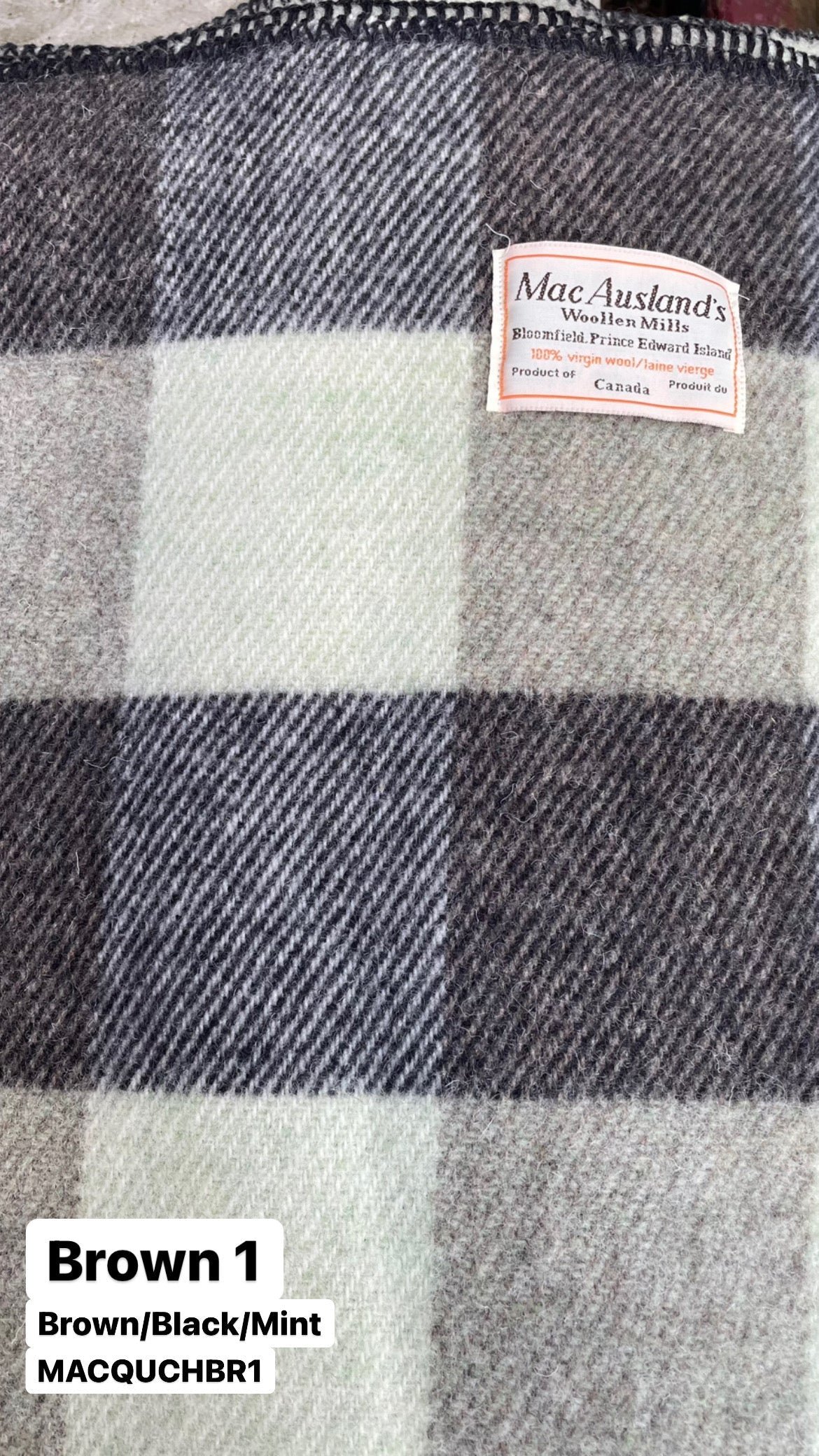 MacAusland Wool Blanket Queen Check🍁