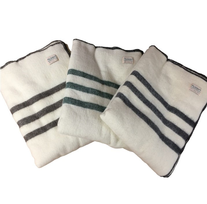 MacAusland Wool Blanket Queen Cream/Stripe🍁